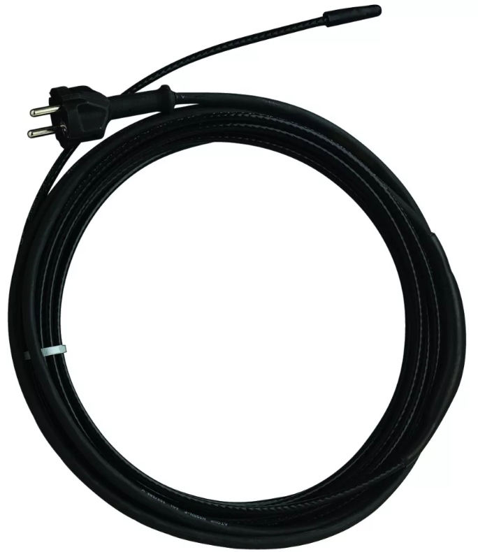 Греющий кабель с вилкой на трубу - 14м,16 Вт TMpro