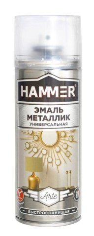 Эмаль аэрозоль HAMMER серебро 520мл (ф.-0.27 кг) 