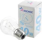 Лампа накаливания КОСМОС A55 Е27 40W прозрачная