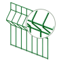 Сетка заборная 3D зеленая / 2*2,5м / 60*200мм /4Р /3.0мм