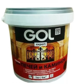 Краска для печей GOL expert красно-коричневая 1л